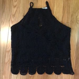 Black lace tank top